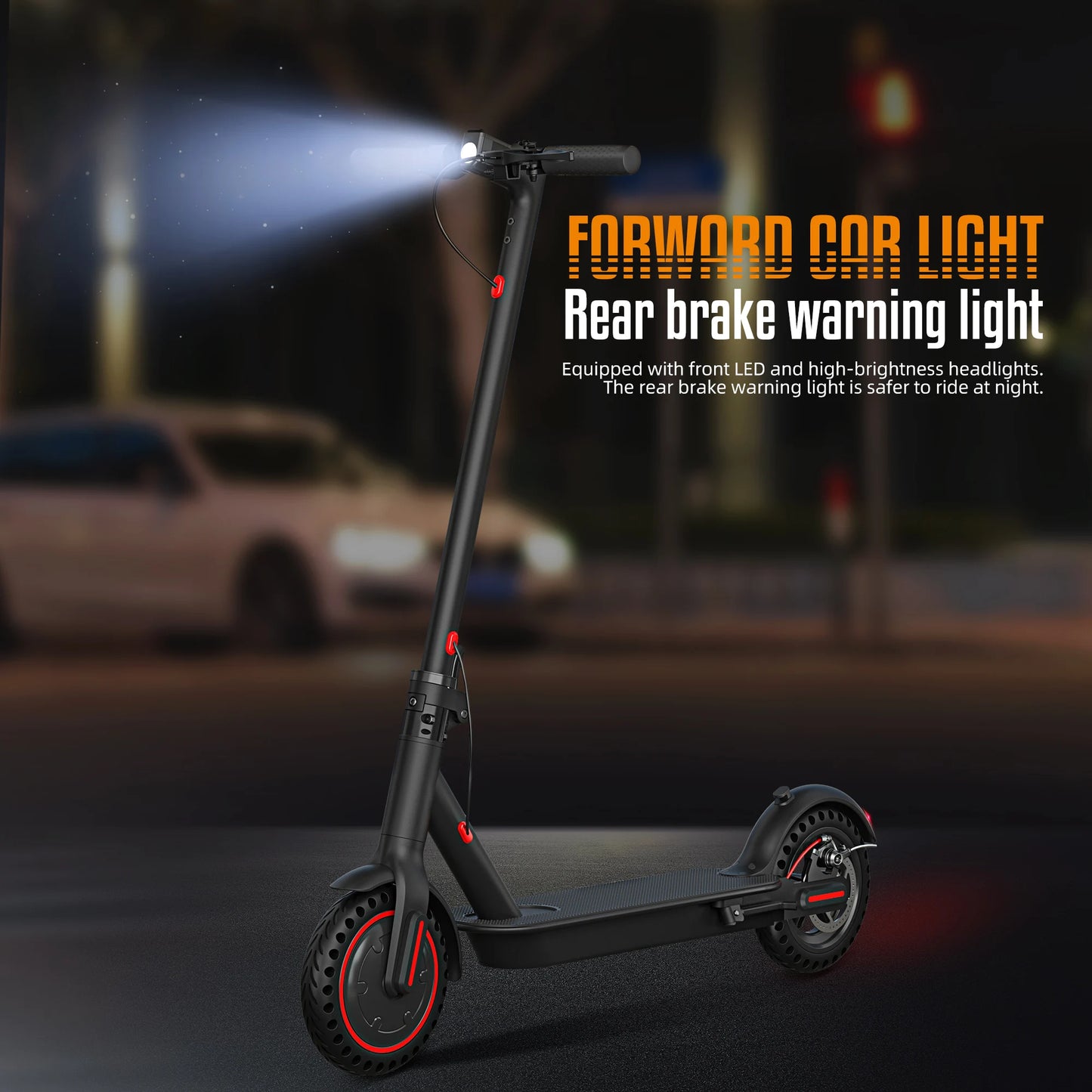 350W Foldable Electric Scooter, Explosion-proof Tires, Dual Brake System