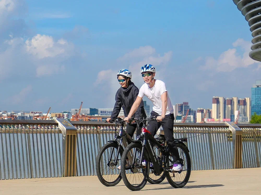 1000W Electric Bike – 48V 17Ah Battery, Full Suspension, Hydraulic Brakes, 21-Speed Gear, Rear Rack Included