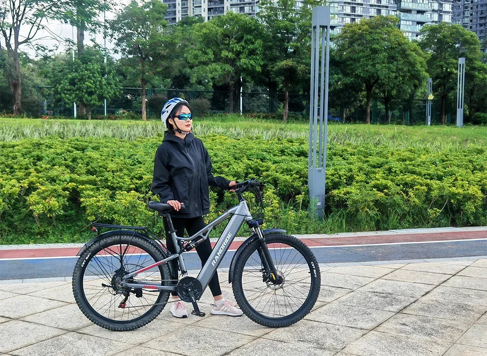 1000W Electric Bike – 48V 17Ah Battery, Full Suspension, Hydraulic Brakes, 21-Speed Gear, Rear Rack Included