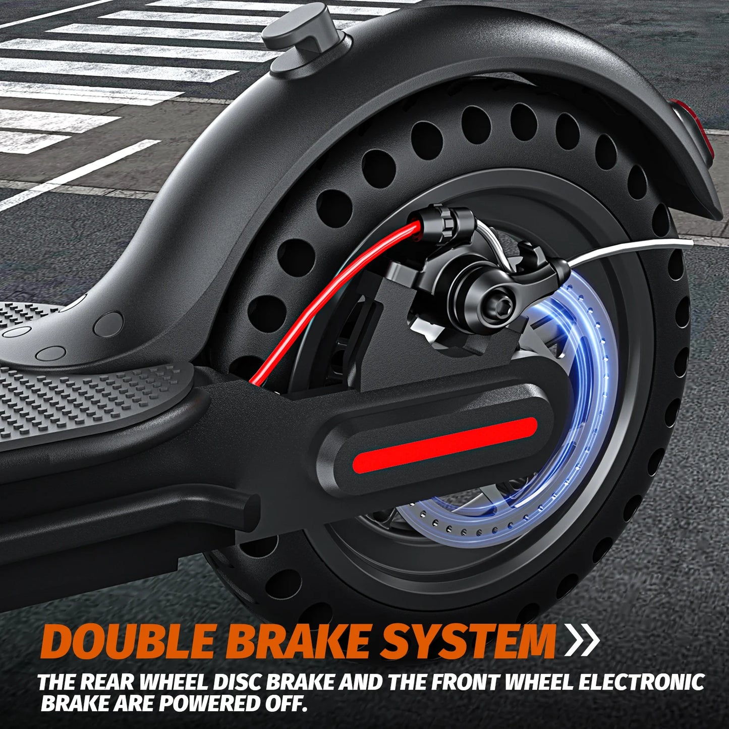 350W Foldable Electric Scooter, Explosion-proof Tires, Dual Brake System