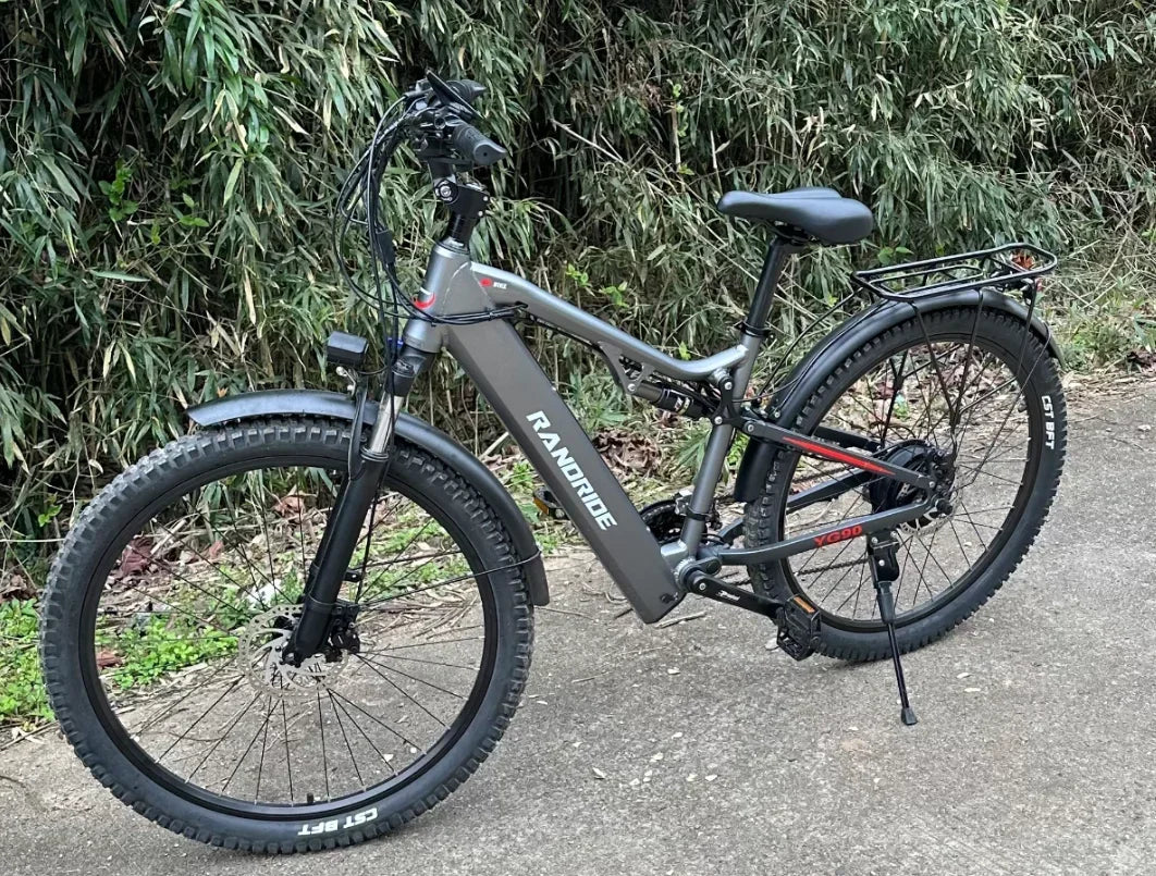 1000W Electric Bike – 48V 17Ah Battery, Full Suspension, Hydraulic Brakes, 21-Speed Gear, Rear Rack Included