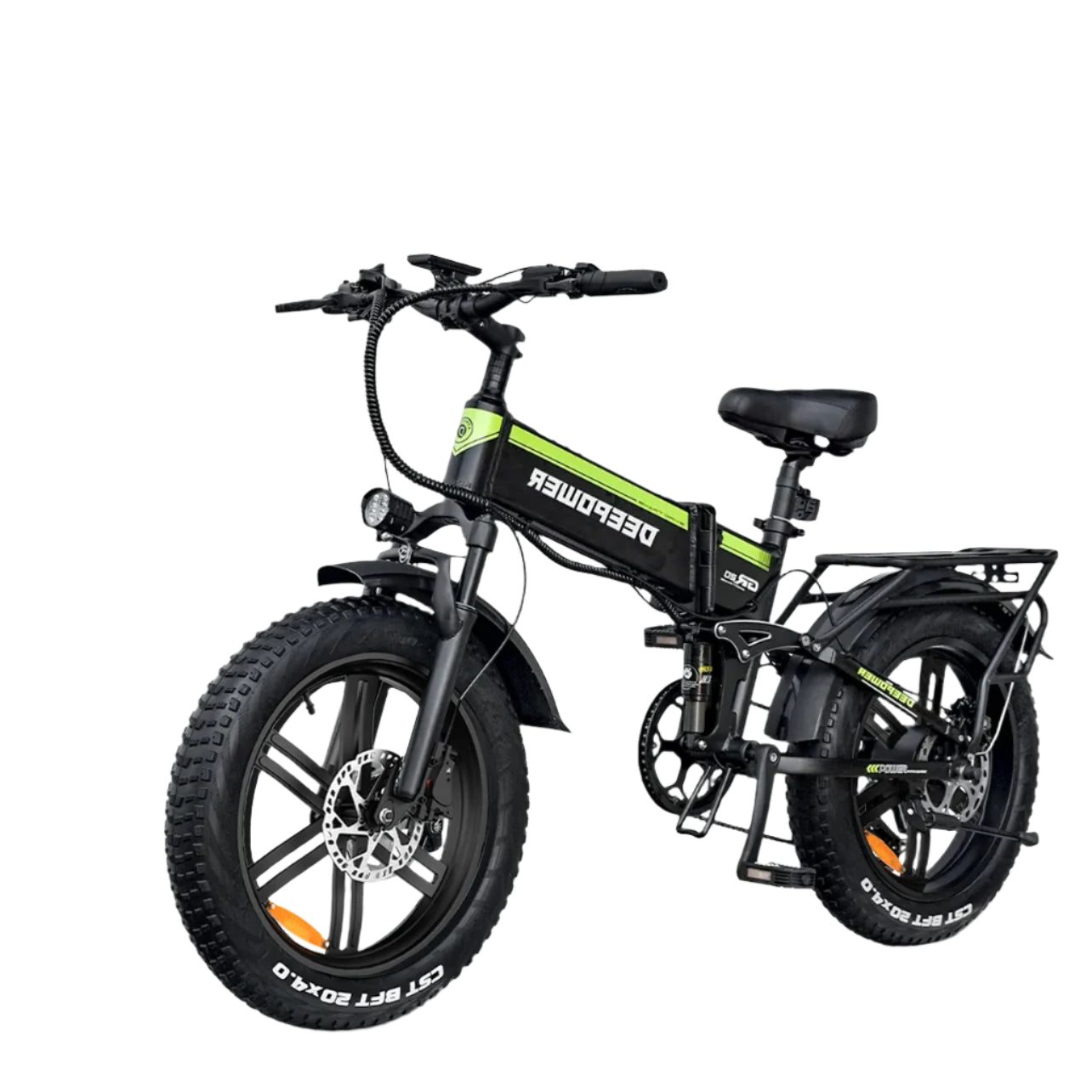 2000W Folding Electric Bike for Adults – 20" Fat Tire, 48V 25AH Battery, Mountain E-Bike, Oil Brakes