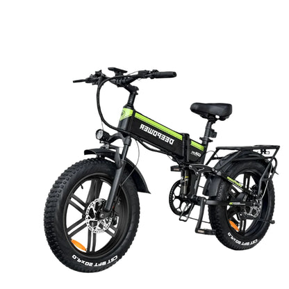 2000W Folding Electric Bike for Adults – 20" Fat Tire, 48V 25AH Battery, Mountain E-Bike, Oil Brakes