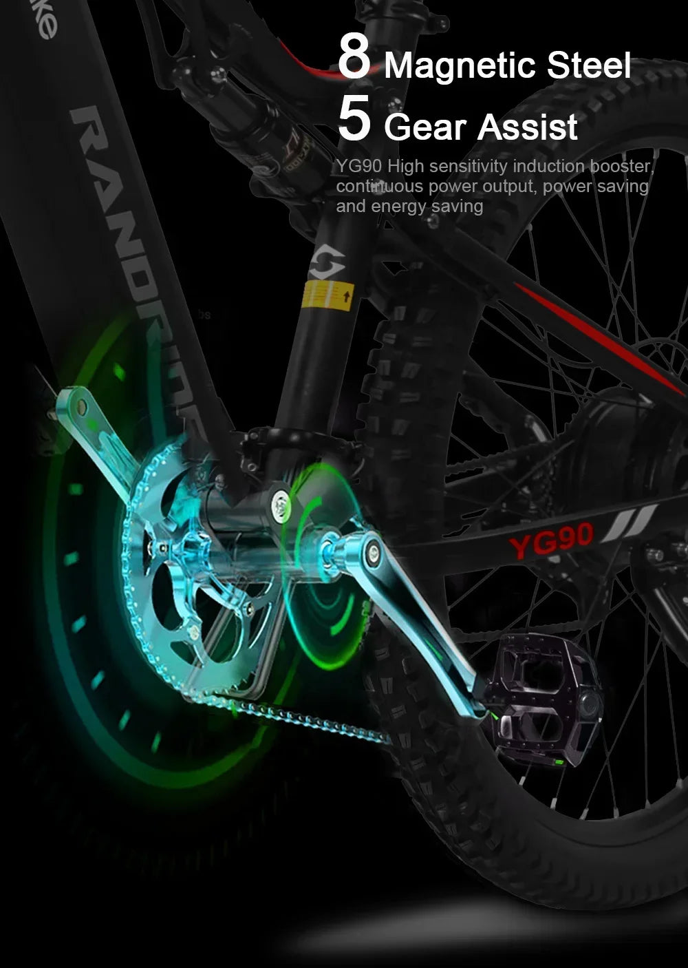 1000W Electric Bike – 48V 17Ah Battery, Full Suspension, Hydraulic Brakes, 21-Speed Gear, Rear Rack Included