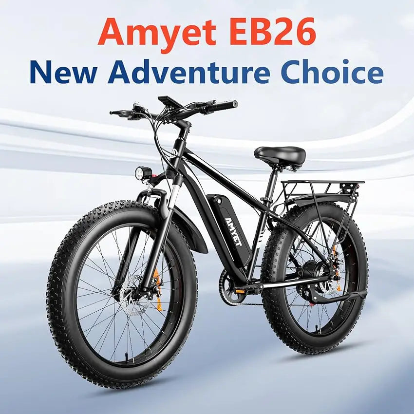 EB26 Electric Bike - 1000W Fat Tire E-Bike for Adults, 48V 15AH, 26" Mountain Bike, Dual Shock, 31mph