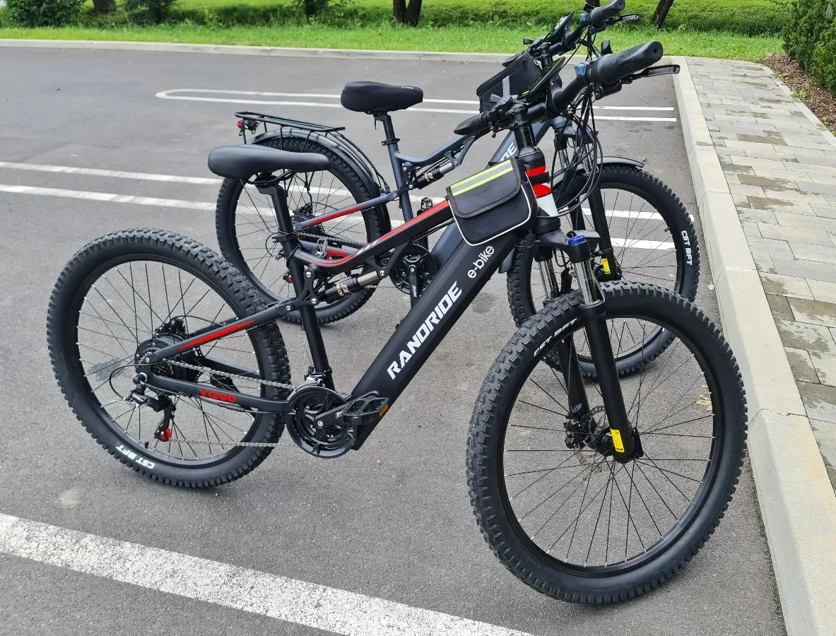 1000W Electric Bike – 48V 17Ah Battery, Full Suspension, Hydraulic Brakes, 21-Speed Gear, Rear Rack Included