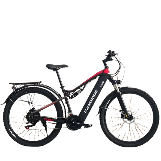 1000W Electric Bike – 48V 17Ah Battery, Full Suspension, Hydraulic Brakes, 21-Speed Gear, Rear Rack Included