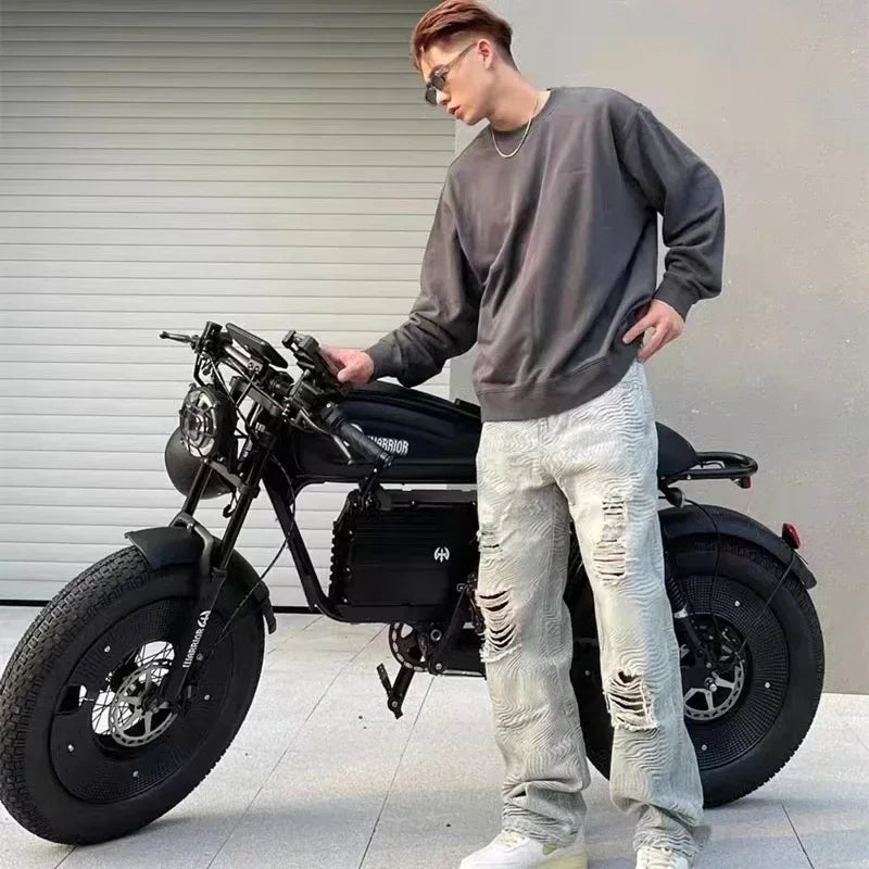 1500W Electric Bike for Adults – Max Speed 50km/h - 48V 60Ah Battery, 20'' Fat Tires, Off-Road E-Bike